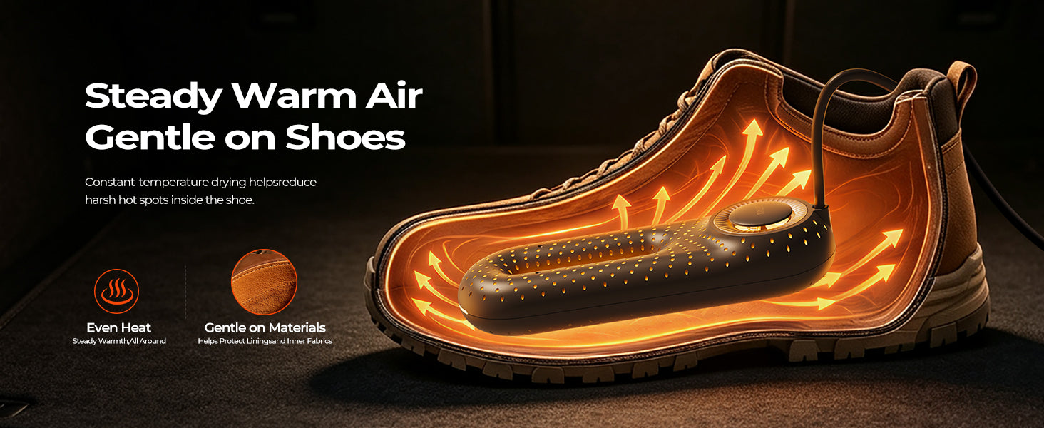 Zero-Pro-Go-Warmluft-Referenzgrafik im Schuhwerk