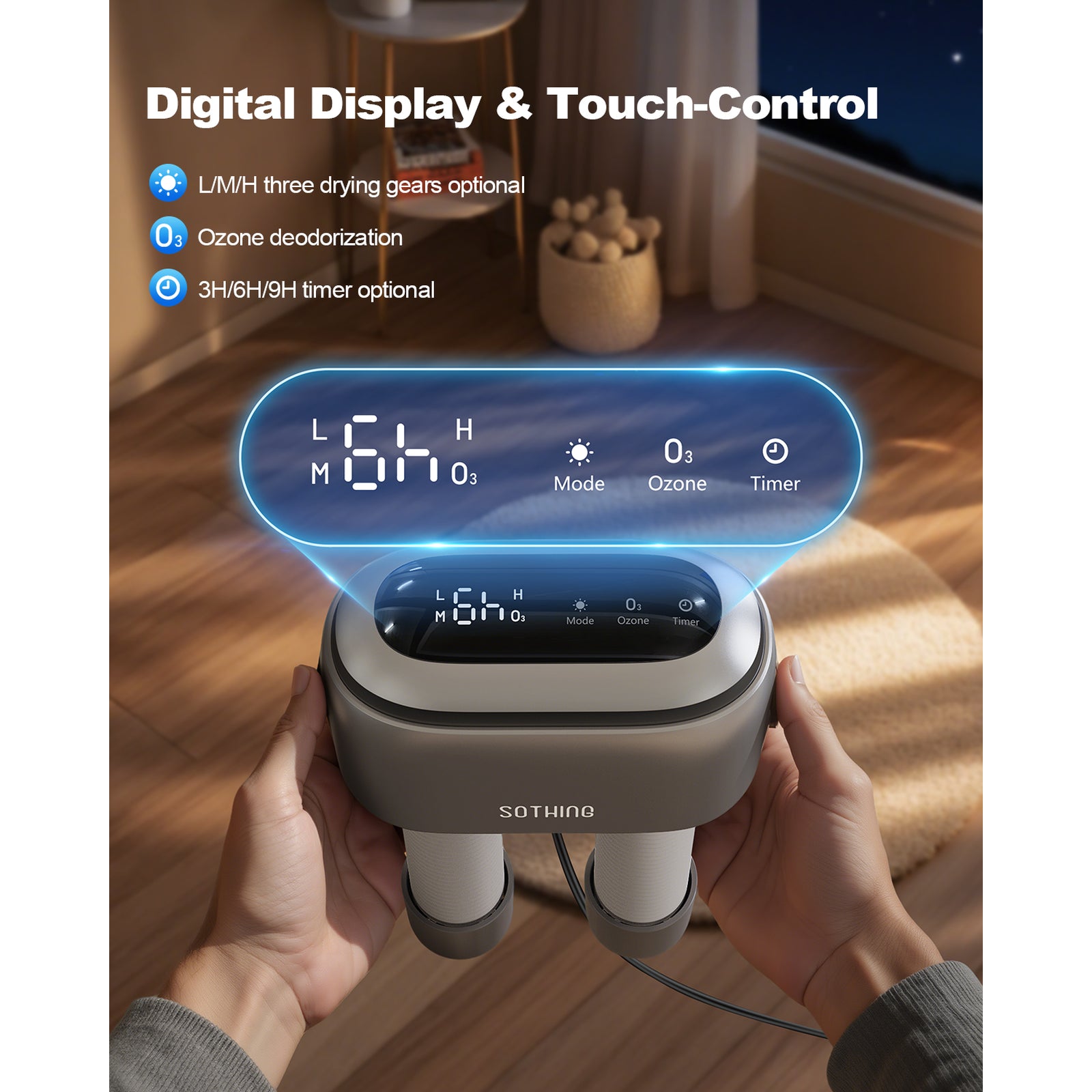 Ultra Grey Digitalanzeige und Touch-Bedienung
