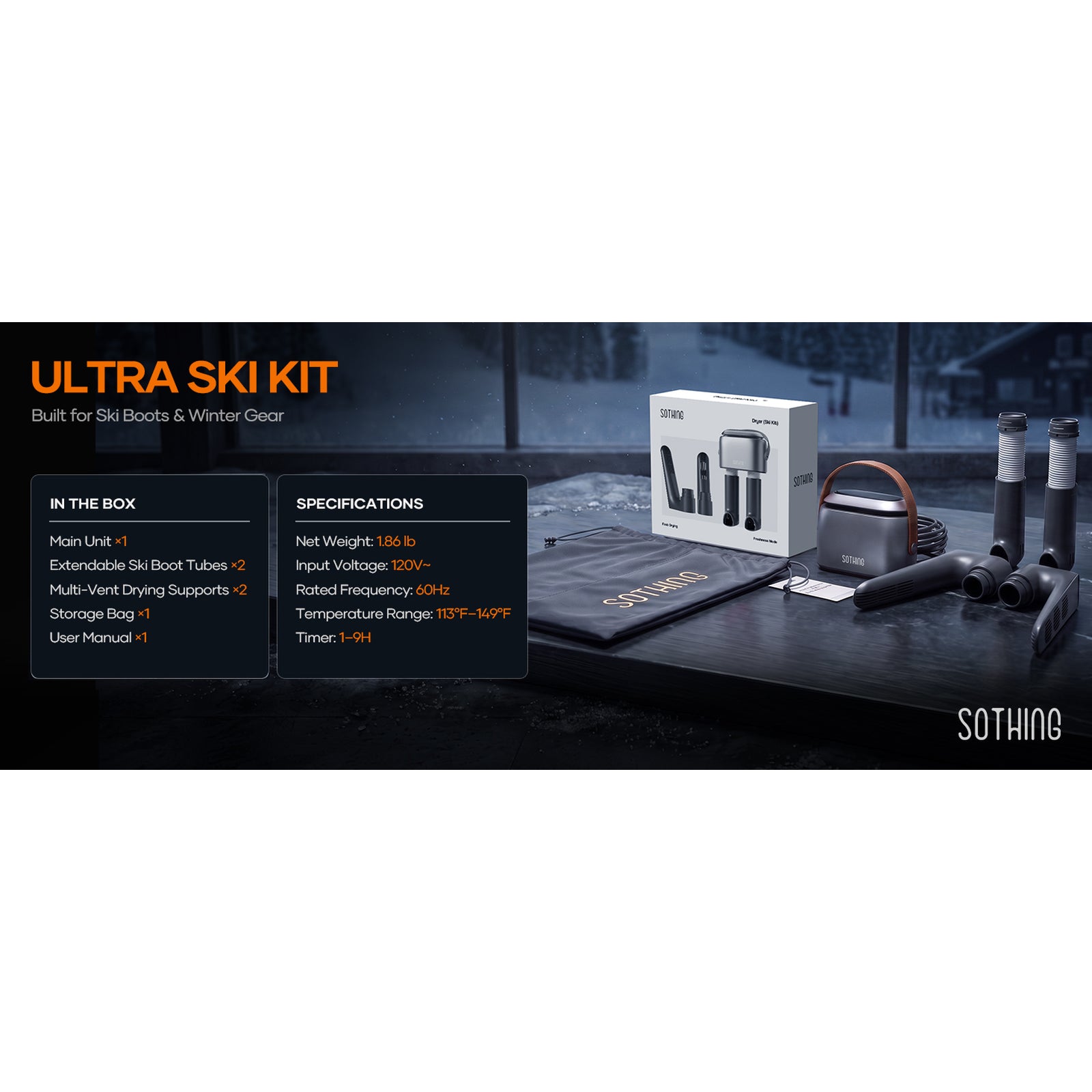 Ultra Ski Kit original in-the-box and US electrical reference