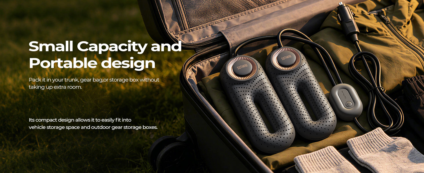 Zero Pro Go mit Outdoor-Reiseausrüstung aufbewahrt